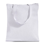 Bolsa de algodón reciclado y plástico reciclado con fuelle 140 g/m2 color blanco