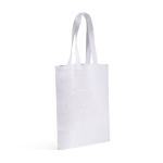 Bolsa de algodón reciclado y plástico reciclado con fuelle 140 g/m2 color blanco