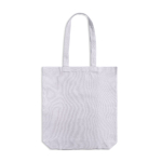 Bolsa de algodón reciclado y plástico reciclado con fuelle 140 g/m2 color blanco