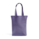 Bolsa de algodón reciclado y plástico reciclado con fuelle 140 g/m2 color violeta