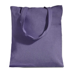 Bolsa de algodón reciclado y plástico reciclado con fuelle 140 g/m2 color violeta