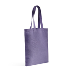 Bolsa de algodón reciclado y plástico reciclado con fuelle 140 g/m2 color violeta