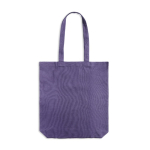 Bolsa de algodón reciclado y plástico reciclado con fuelle 140 g/m2 color violeta