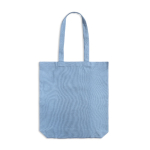 Bolsa de algodón reciclado y plástico reciclado con fuelle 140 g/m2 color azul claro