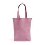 Bolsa de algodón reciclado y plástico reciclado con fuelle 140 g/m2 color rosa claro