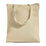 Bolsa de algodón reciclado y plástico reciclado con fuelle 140 g/m2 color amarillo claro