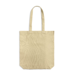 Bolsa de algodón reciclado y plástico reciclado con fuelle 140 g/m2 color amarillo claro