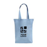 Bolsa de algodón reciclado y plástico reciclado con fuelle 140 g/m2 vista de impresión