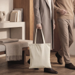 Bolsa de pana suave con asa larga y estilo retro 190 g/m2 color beige