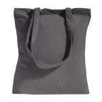 Bolsa de pana suave con asa larga y estilo retro 190 g/m2 color gris claro
