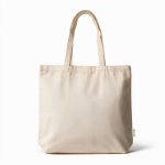 Bolsa de lona de algodón reciclado con bolsillo interior 310 g/m2 color beige