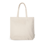 Bolsa de lona de algodón reciclado con bolsillo interior 310 g/m2 color beige