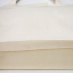 Bolsa de lona de algodón reciclado con bolsillo interior 310 g/m2 color beige