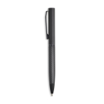 Conjunto de bolígrafo y roller de aluminio mate con tinta negra color negro