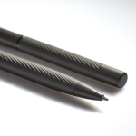 Conjunto de bolígrafo y roller de aluminio mate con tinta negra color antracita