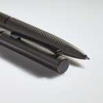 Conjunto de bolígrafo y roller de aluminio mate con tinta negra color antracita