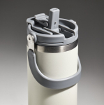 Vaso térmico de acero inoxidable con pajita abatible de boquilla 900ml color beige