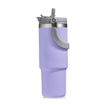 Vaso térmico de acero inoxidable con pajita abatible de boquilla 900ml color violeta