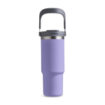 Vaso térmico de acero inoxidable con pajita abatible de boquilla 900ml color violeta