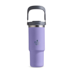 Vaso térmico de acero inoxidable con pajita abatible de boquilla 900ml color violeta