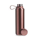 Botella de acero inoxidable con doble pared y acabado metalizado 600ml color oro rosa