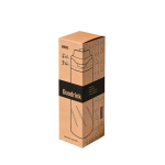 Botella térmica de acero inoxidable con tapa multifunción 600ml color negro vista en caja
