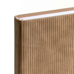 Agenda diaria de piel sintética, textura acanalada y cierre magnético A5 color beige