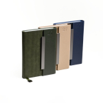 Agenda diaria de piel sintética, textura acanalada y cierre magnético A5 color verde oscuro