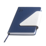 Agenda de piel sintética con solapa triangular magnética A5 color azul marino