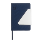 Agenda de piel sintética con solapa triangular magnética A5 color azul marino