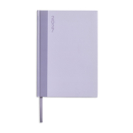 Agenda diaria de papel estucado y acabado laminado con marcapáginas A5 color violeta