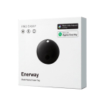 Localizador de plástico con alerta de 40m compatible con Apple y Android color negro vista en caja