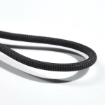 Llavero de plástico reciclado con cable USB-C y carga rápida 60W color negro