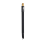Bolígrafo de aluminio reciclado con mecanismo antiestrés y tinta negra color negro