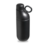 Botella térmica de acero inoxidable reciclado convertible a vaso 500ml color negro