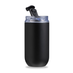 Botella térmica de acero inoxidable reciclado convertible a vaso 500ml color negro
