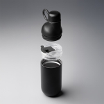 Botella térmica de acero inoxidable reciclado convertible a vaso 500ml color negro