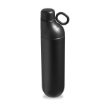 Botella térmica en acero inoxidable reciclado convertible a vaso 750ml color negro