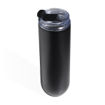 Botella térmica en acero inoxidable reciclado convertible a vaso 750ml color negro