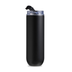 Botella térmica en acero inoxidable reciclado convertible a vaso 750ml color negro