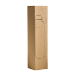 Botella térmica en acero inoxidable reciclado convertible a vaso 750ml color negro vista en caja
