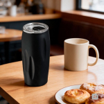 Vaso térmico de acero inoxidable reciclado con tapa deslizante 500ml color negro