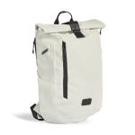 Mochila reflectante de plástico reciclado con cierre enrollable 16'' color blanco