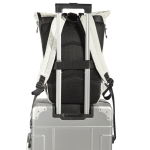 Mochila reflectante de plástico reciclado con cierre enrollable 16'' color blanco
