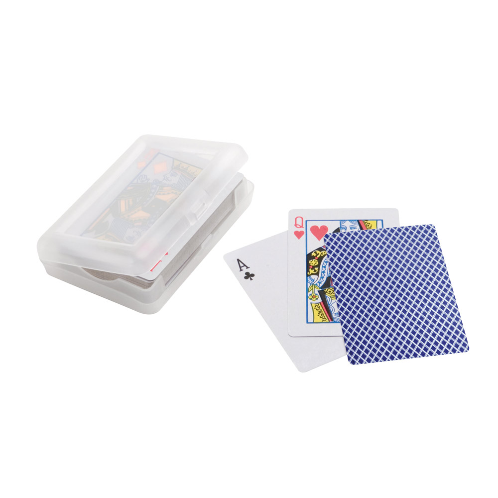 Juego de cartas promocional en caja de presentación