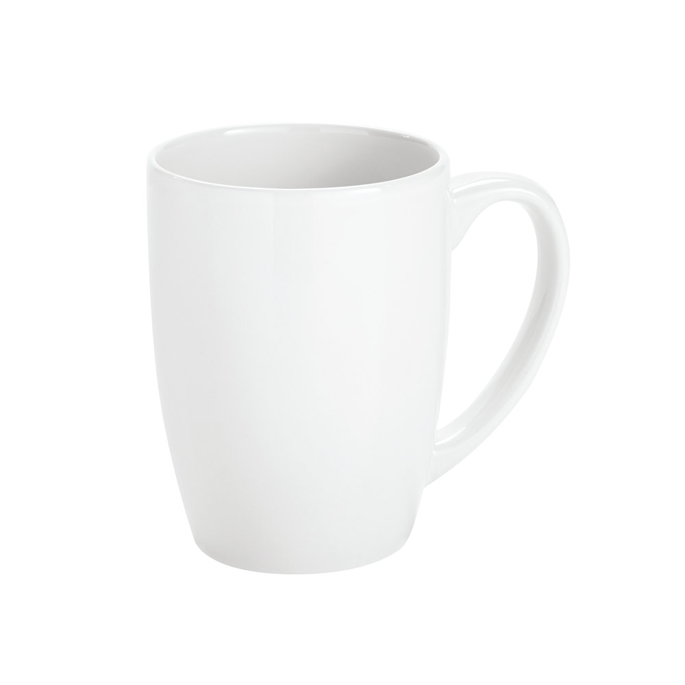 Taza de cerámica blanca con diseño a la moda 350ml Crescent Plus Economy