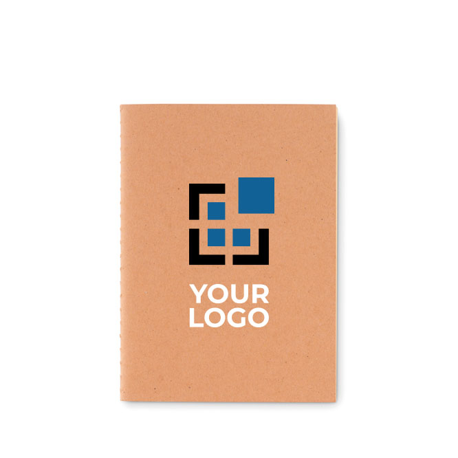 Bloc de notas reciclado con tapas de cartón A6 hojas lisas Eco Stiched