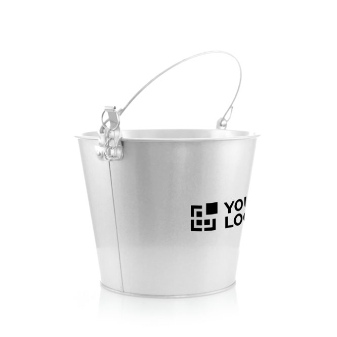 Cubo metálico con asa para bebidas con abridor colgado capacidad 4L