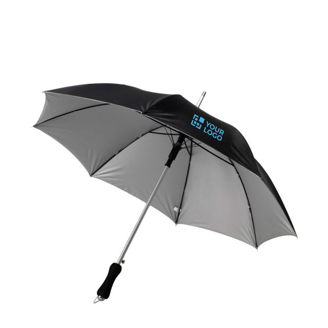 Moderno paraguas corporativo con interior plateado Ø102 Monsoon Plus