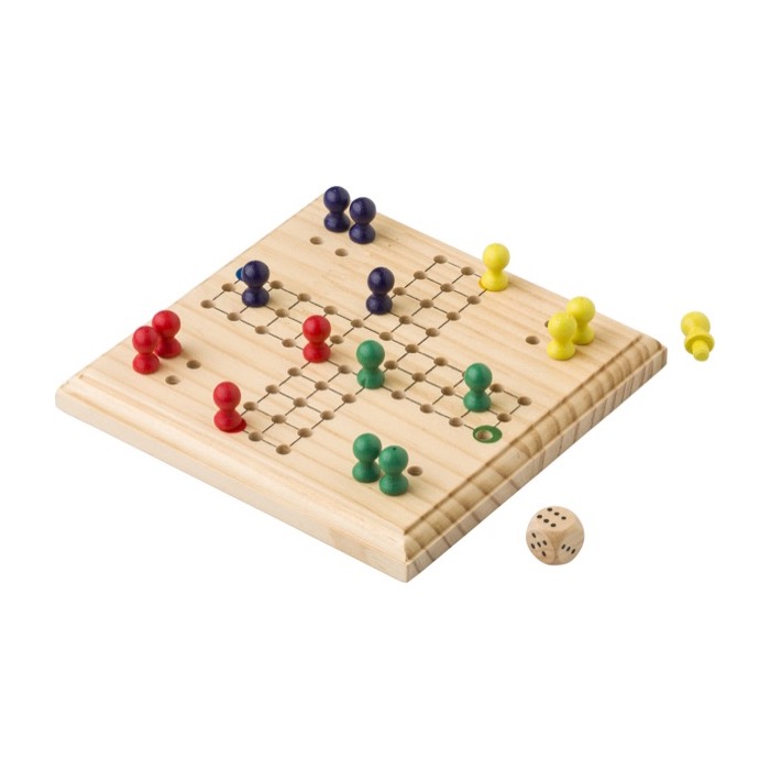 Juego de viaje de madera en bolsa de algodón para regalar Smart